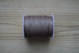 Rundleer 1.5 mm Metallic Taupe per meter