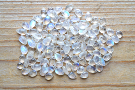 Regenboog Maansteen platte briolettes ca. 5/6 x 8/9 mm A klasse per stuk