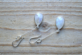 Sterling zilver Oorbellen met Maansteen
