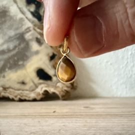 Verguld Sterling zilver hangertje met Tijgeroog