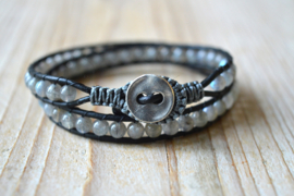 Wraparmband met 4 mm Labradoriet