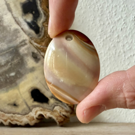 Polychroom Jaspis hanger D ca. 32 x 42 mm