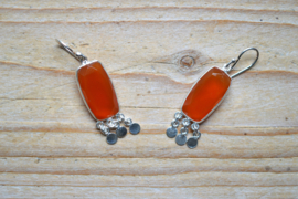 Sterling zilver Oorbellen met Carneool