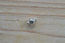 Metalen Magnetverschluss Silberfarbe ca. 8 mm
