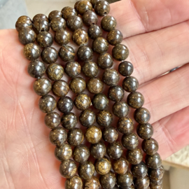 Bronzit runde Perlen 6 mm