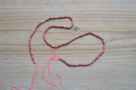 Rhodonit facettierte runde Perlen ca. 3 mm (seedbeads)