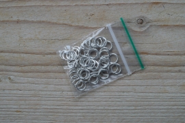 Metalen ringetjes open verzilverd 8 mm