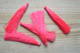 Kwastje nylon fuchsia roze ca. 85 mm