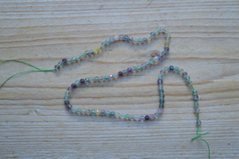 Regenbogen Fluorit facettierte runde Perlen ca. 4 mm