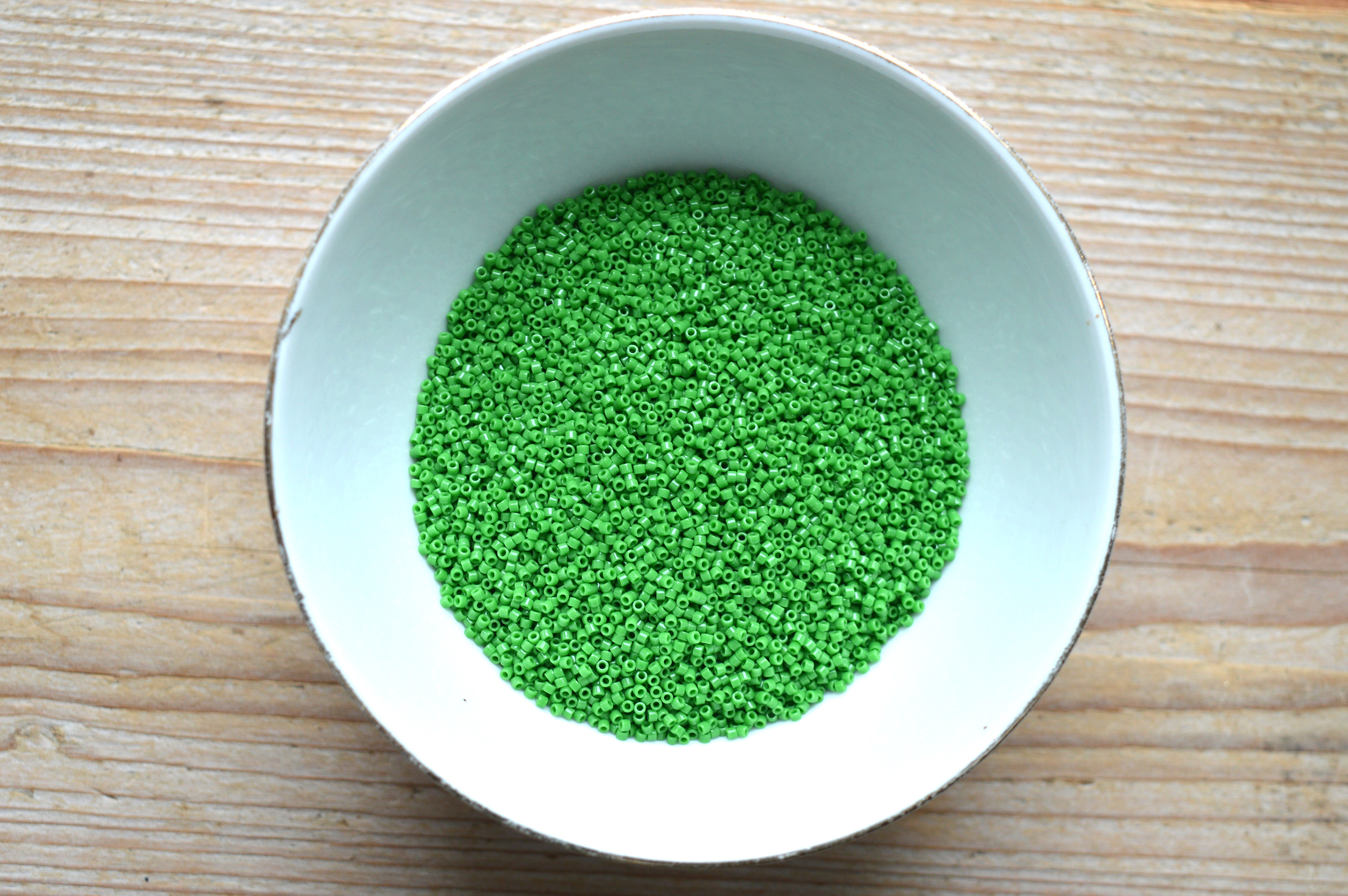 Miyuki Delica’s 11-724 Opaque Green (per 5 gram)