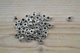 Metalen bedelhanger ca. 7 x 10 mm per 5 stuks