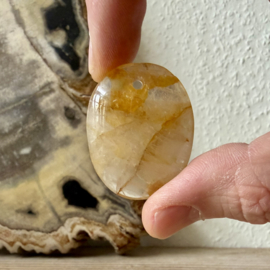 Limoniet Kwarts hanger C ca. 30 x 39 mm