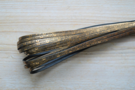 Plat rundleer Dream Wish Believe 5 mm Metallic Bronze per 10 cm