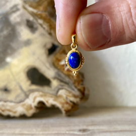 Verguld Sterling zilver hangertje met Lapis Lazuli