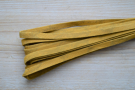Plat nappaleer Reptielenprint 10 mm Okergeel per 10 cm