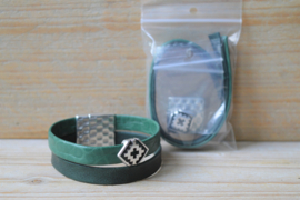 DIY Pakket Armband met magneet en schuiver Groen