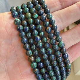 Azuriet Malachiet ronde kralen ca. 6 mm