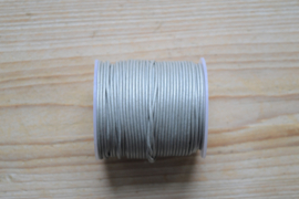 Rundleer 1.5 mm Metallic Zilver per meter