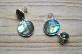 Sterling zilver Oorstekers met Labradoriet