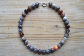 Kort collier van Botswana Agaat (zonder hanger)