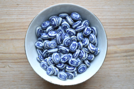 Delft Blauwe Perle mit 1 Tulpe ca. 12 x 15 mm (pro Stück)