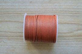 Rundleer 1.5 mm Metallic Oranje per meter