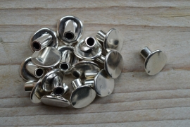 Metalen eindkap Knoop 4 mm ca. 14 x 16 mm per stuk
