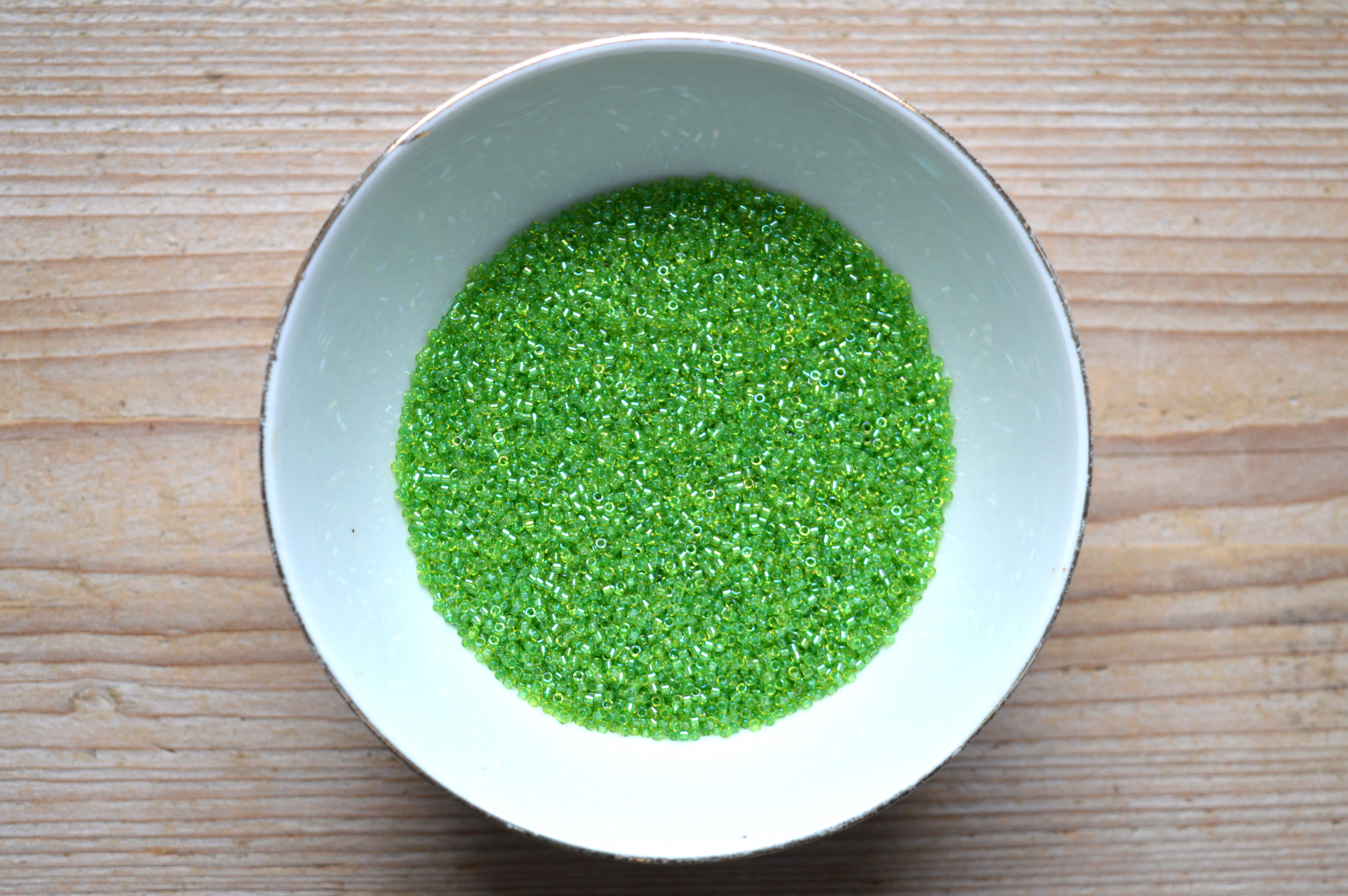 Miyuki Delica’s 11-2376 Fancy Lined Chartreuse (per 5 gram)