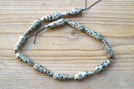 Dalmatiër Jaspis ronde druppels ca. 10 x 30 mm