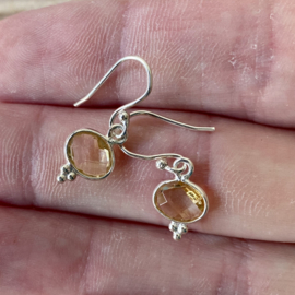 Sterling zilver Oorbellen met Citrien