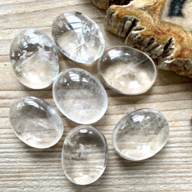 Bergkristal zaksteen ca. 30 x 40 mm per stuk