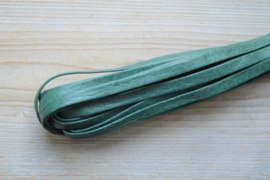 Plat nappaleer slangeprint 10 mm Groen  per 10 cm