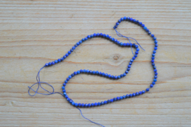 Natuurlijke Lapis Lazuli gefacetteerde ronde kralen ca  3 mm (seedbeads)