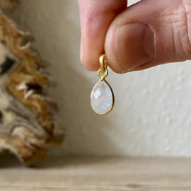 Verguld Sterling zilver hangertje met Maansteen