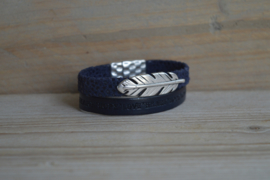 DIY Pakket Armband met magneet en schuiver Blauw