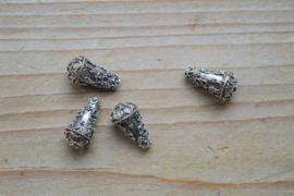 Kraal sterling zilver ca. 8 x 15 mm per stuk