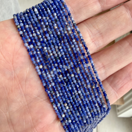 Sodalith facettierte runde Perlen ca. 2 mm A klasse (seedbeads)