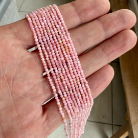 Peruanish Pinkopal facettierte runde Perlen ca. 2 mm (seedbeads)
