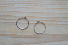 Ohrringe Sterling Silber ‘kleine Creool’  ca. 15 mm pro 2