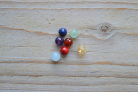 7 Chakra edelsteen kralen in ca. 6 mm