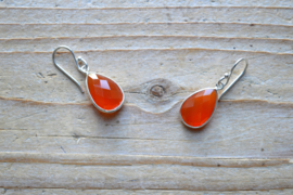 Sterling zilver Oorbellen met Carneool