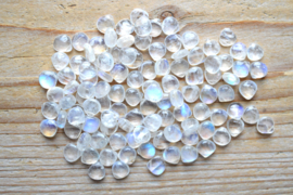 Regenboog Maansteen platte briolettes ca. 7 x 7 mm A klasse per stuk