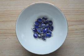 Metalen Zwischenteil mit Lapis Lazuli ca. 11 x 14 mm pro Stück