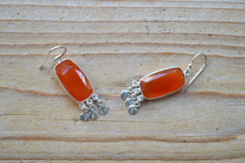 Sterling zilver Oorbellen met Carneool