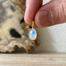 Verguld Sterling zilver hangertje met Maansteen