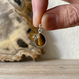 Sterling zilver hangertje met Tijgeroog