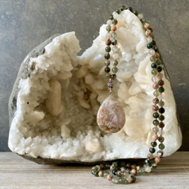 Groene Flower Agaat Mala