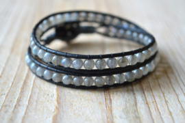 Wraparmband met 4 mm Labradoriet