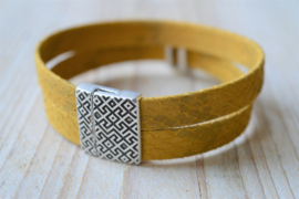 DIY Pakket Armband met magneet en schuiver Geel