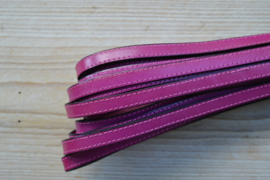 Plat rundleer 10 mm Fuchsia per 10 cm